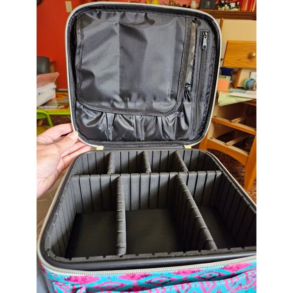 Aztec Costetic Box Makeup Carrying Case - Picture 1 of 4